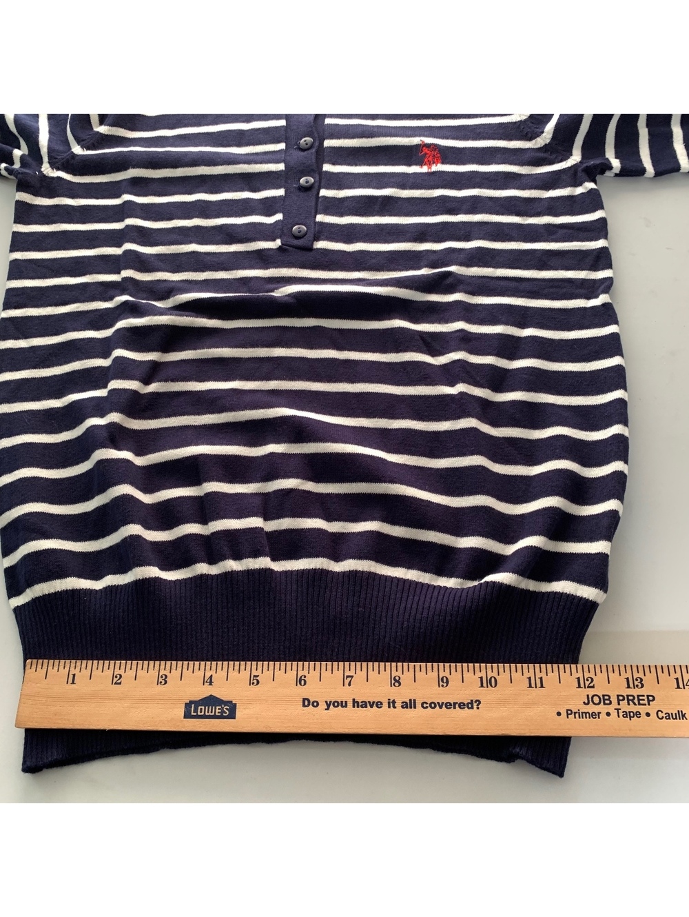 U.S. Polo Assn navy striped collared sweater dress - Picture 5 of 7
